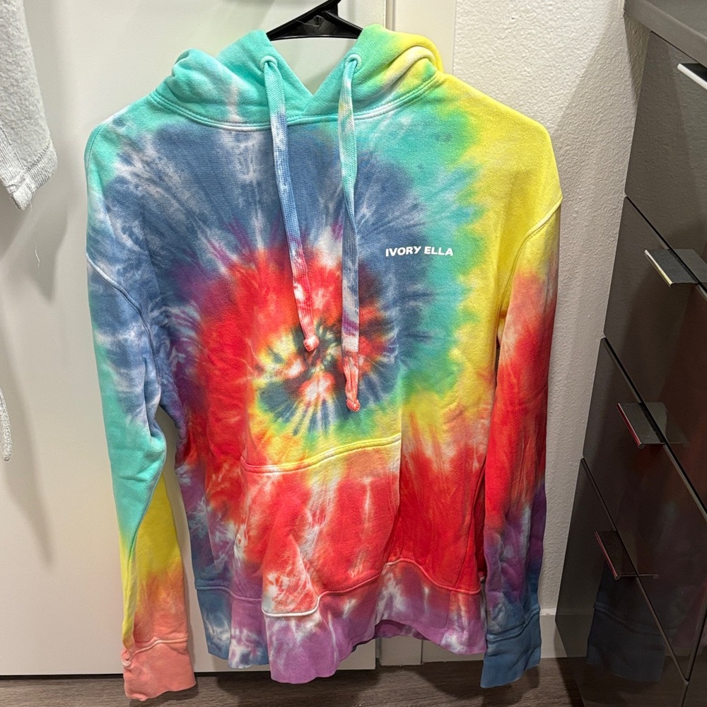 Ivory Ella Multicolor Tie-Dye Hoodie